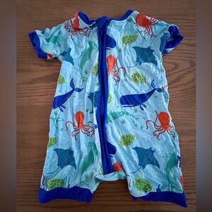 Little Sleepies Marine Life Shorty 3-6M